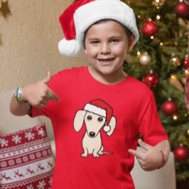 Creme Dackel Niedlich Santa Dog Weihnachten T-Shirt