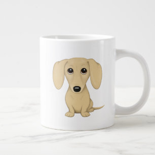 Creme-Dackel   Niedliche Dackel Hund Lover Jumbo-Tasse