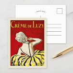 Crème De Luzy | Leonetto Cappiello Postkarte<br><div class="desc">Crème De Luzy (1919) | Das 1919 erschienene Werbeplakat von Leonetto Cappiello Crème De Luzy präsentiert ein elegantes und zeitloses Design mit der Rückseite einer Frau in einem eleganten, schwarz-gelben Kleid. Ihre raffinierte Frisur und ihr gepflegtes Benehmen strahlen Gnade und Luxus aus und ergänzen perfekt das High-End-Image des Produktes. Set...</div>