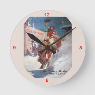 Creme der Weizen-Gebrauchsgrafik-Uhr #27 Runde Wanduhr