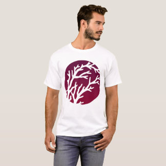 Creme dreht großen Baum T-Shirt