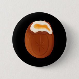 Creme Egg Chocolate Oaster Quirky Weird Funny Button