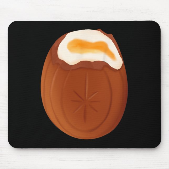 Creme Egg Chocolate Oaster Quirky Weird Funny Mousepad (Vorne)