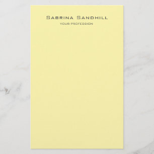 Creme Elegant Schlicht Einfach Minimalistisch Briefpapier