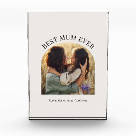 Creme elegante Foto Typografie beste Mum