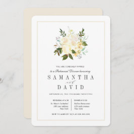 Creme + Elfenbein | Bio Hochzeit Probe Dinner Einladung