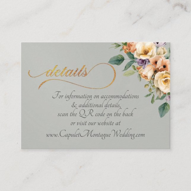 Creme Floral, QR-Code - Salbei Begleitkarte (Vorderseite)