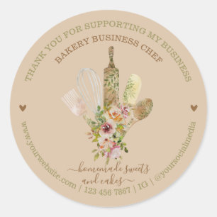 Creme Food Store Catering Bäckerei Koch Runder Aufkleber