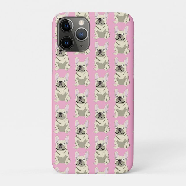 Creme Französische Bulldogge Case-Mate iPhone Hülle (Rückseite)
