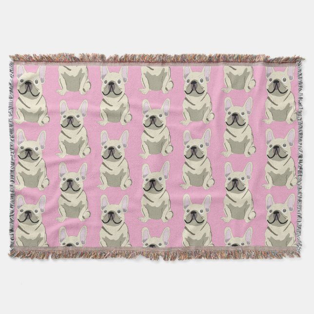Creme-Französische Bulldogge Decke (Vorderseite)