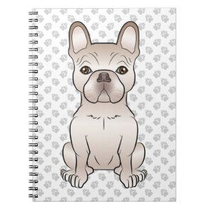 Creme-Französische-Bulldogge / Französische-Bulldo Notizblock