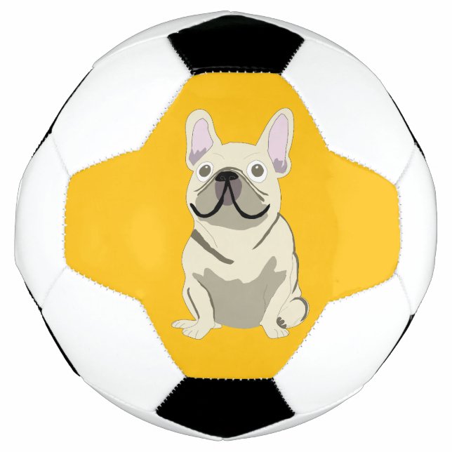 Creme-Französische Bulldogge Fußball (Vorderseite)
