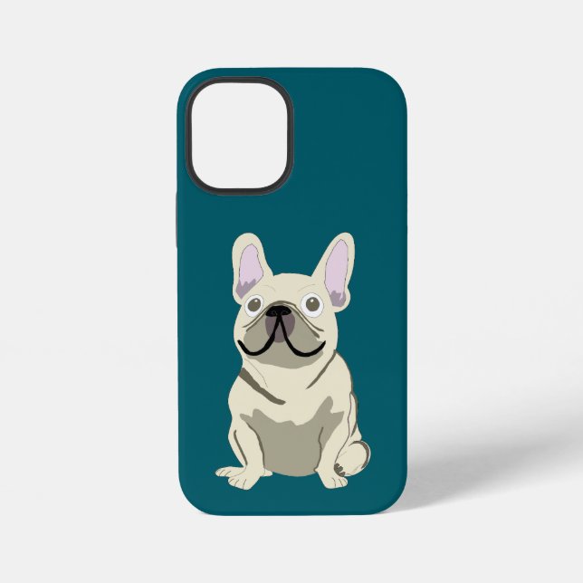 Creme Französische Bulldogge, iPhone Hülle (Rückseite)