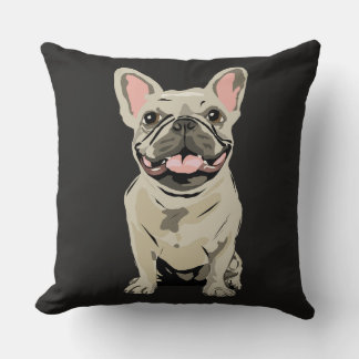 Creme Französische Bulldogge Kissen
