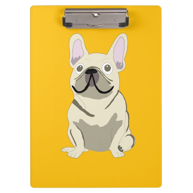 Creme Französische Bulldogge, Klemmbrett (Vorderseite)