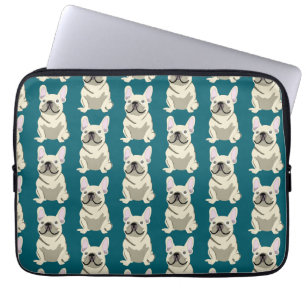 Creme-Französische Bulldogge Laptopschutzhülle