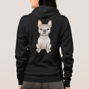 Creme-Französische-Bulldogge sitzt Hoodie