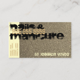 Creme Glitzer Springles Nail Studio Nägel Maniküre Visitenkarte