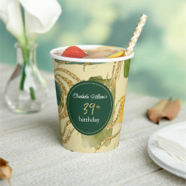 Creme-Gold Fauxgold Pappbecher