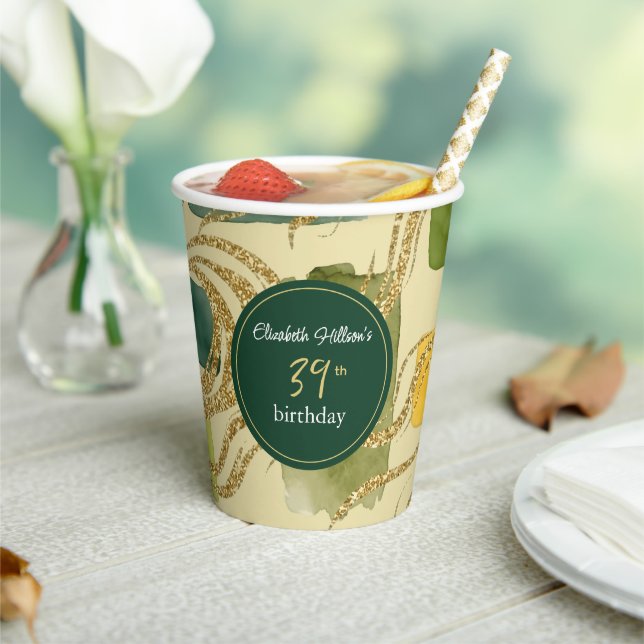 Creme-Gold Fauxgold Pappbecher (In Situ)