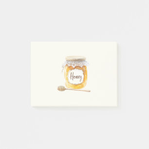 Creme Gold Honigglas Ernährung Küche Post-it Klebezettel
