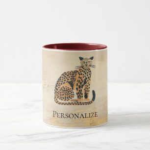 Creme Gold Leopard Tasse
