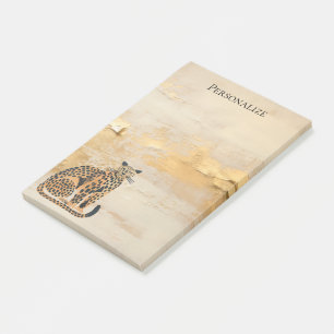 Creme Gold Leopard Tier  Post-it Klebezettel