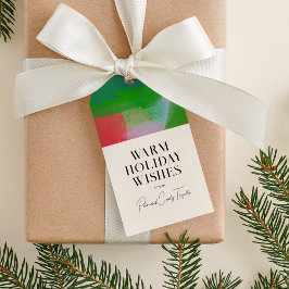 Creme Green Modern Art Abstrakt Holiday Geschenkanhänger