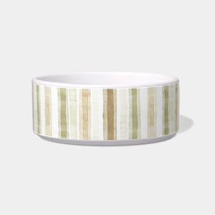 Creme Grün Braun Streifen Napf