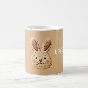 Creme-Hasen-Gesicht-Keks Kaffeetasse
