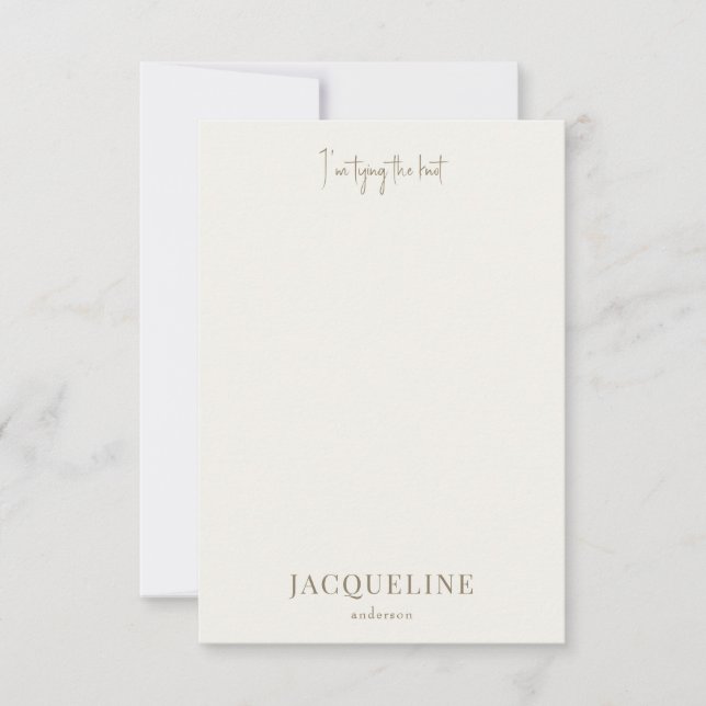 Creme, ich binde die Knotendusche Dankeskarte (Vorderseite)