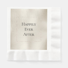 Creme Imitat Leather Serviette