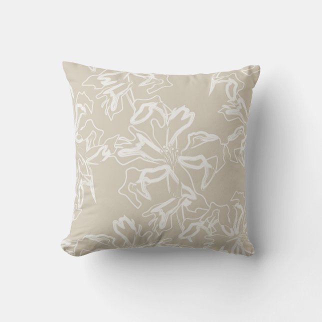 CREME IN WHITE THROW PILLOW KISSEN (Vorderseite)