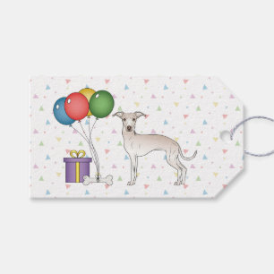 Creme Italienischer Windhund Cartoon-Hund Alles Gu Geschenkanhänger
