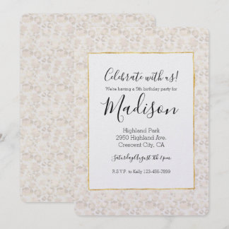 Creme Leopard Print Einladung