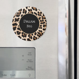 Creme-Leopard-Tier Magnet