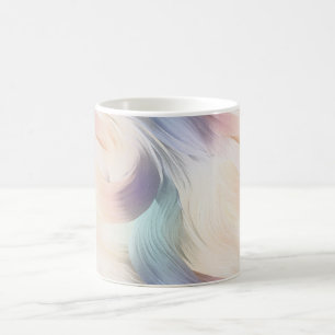 Creme Lila Aqua Rosa Wirbel Kaffeetasse