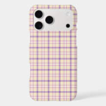 Creme-lila-kariertes iPhone-Case im klassischen De