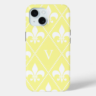 Creme-Lilie mit Monogramm Case-Mate iPhone Hülle