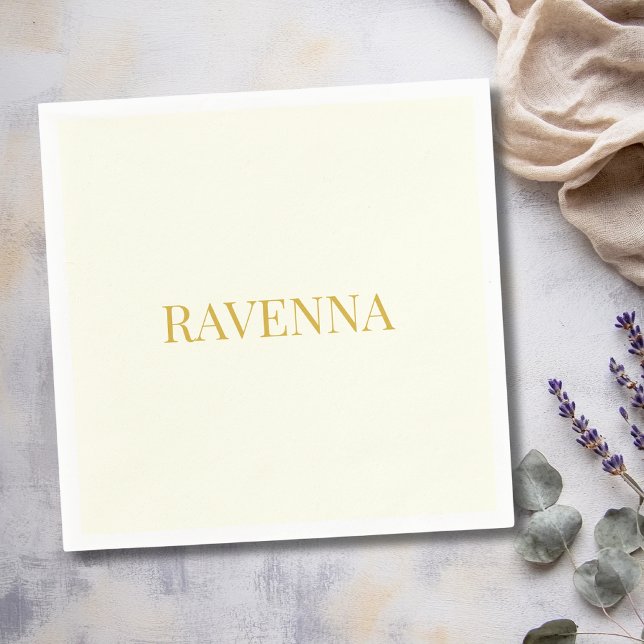 Creme Luxus Serifen Name Geschenk für Sie Serviette (Von Creator hochgeladen)