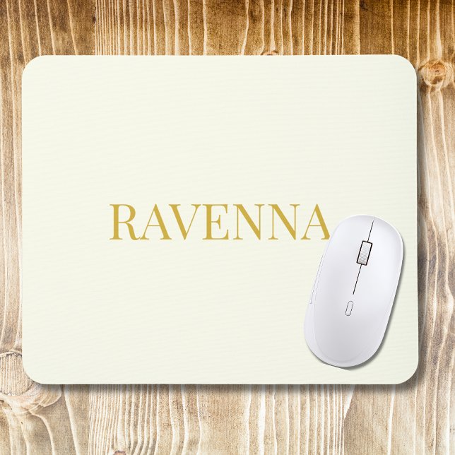 Creme Luxus Serifen Schriftzug Geschenk für Sie Mousepad (Von Creator hochgeladen)