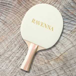Creme Luxus Serifen Schriftzug Geschenk Für Sie Tischtennis Schläger