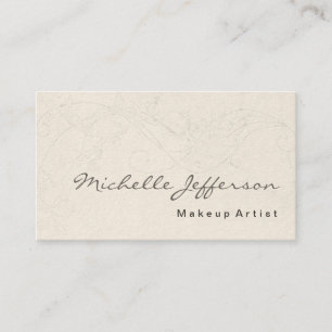 Creme Make up Artist Script Pattern Business Card Visitenkarte