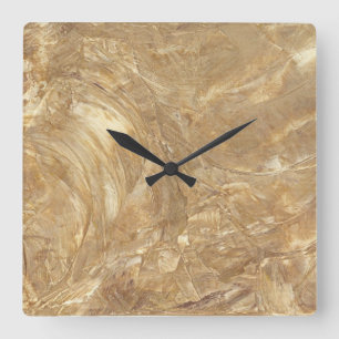 Creme-Marmor-Imitat-Finish-Quadratuhr Quadratische Wanduhr