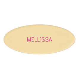 Creme minimalistischer benutzerdefinierter Name  Namenschild