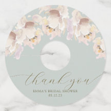 Creme & Mint Wasserfarbe Blumenmotive