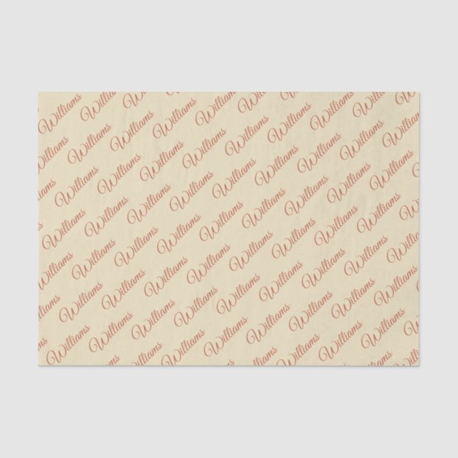 Creme mit Rosttext Seidenpapier (Vorderseite)