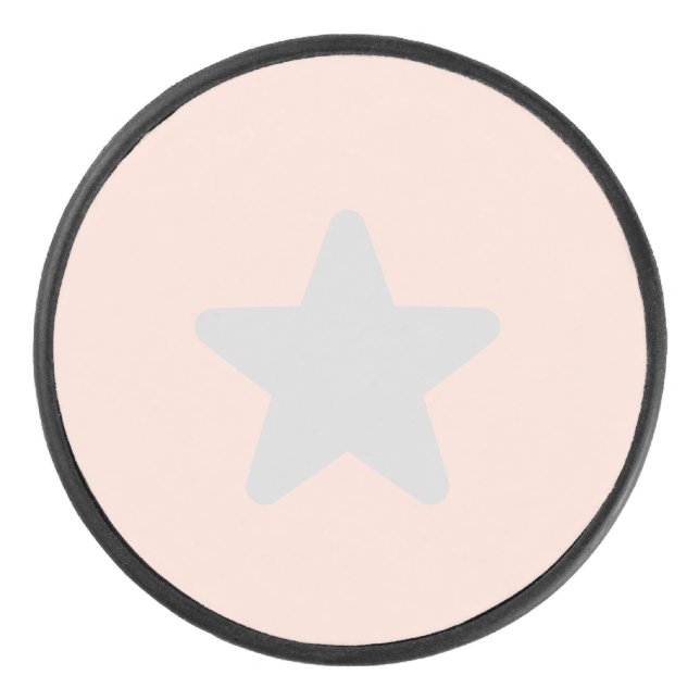 Creme mit Silbernestcreme Eishockey Puck (Vorderseite)