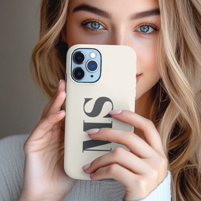 Creme Monogram iPhone Hülle (Von Creator hochgeladen)