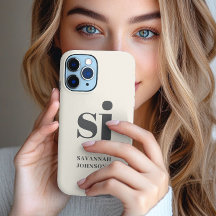 Creme-Monogramm-Initialen